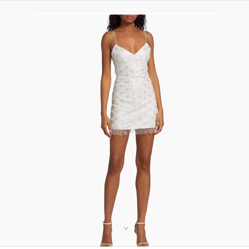 SAYLOR Daisy Sequin Gracen Beaded Minidress